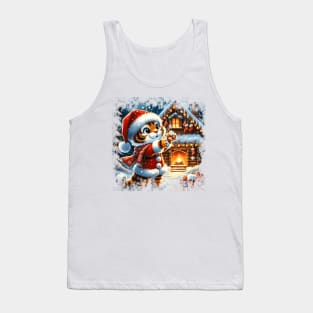 Cute Festive Tiger Cub Tank Top